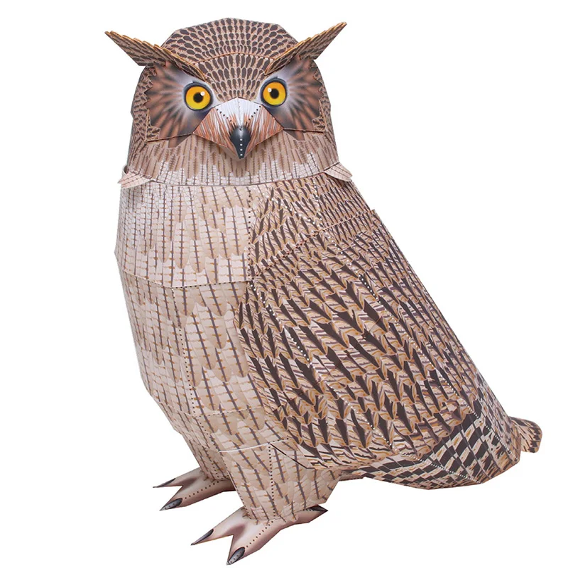 Art Craft Cardboard - 子供と大人のための3D紙モデルのペーパークラフト、手作りの折り紙アート、鳥の折りたたみ動物、ブラキストンの魚、DIYクラフトおもちゃ、かわいい、QD-111