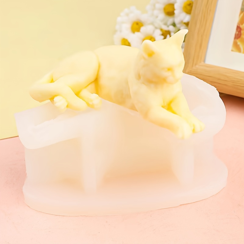 Art Craft Cat - クリエイティブなシリコン製猫型モールド、1個入りDIY手作り猫フィギュア - アートクラフト＆裁縫用品、ジュエリーキャスティング用レジンモールド