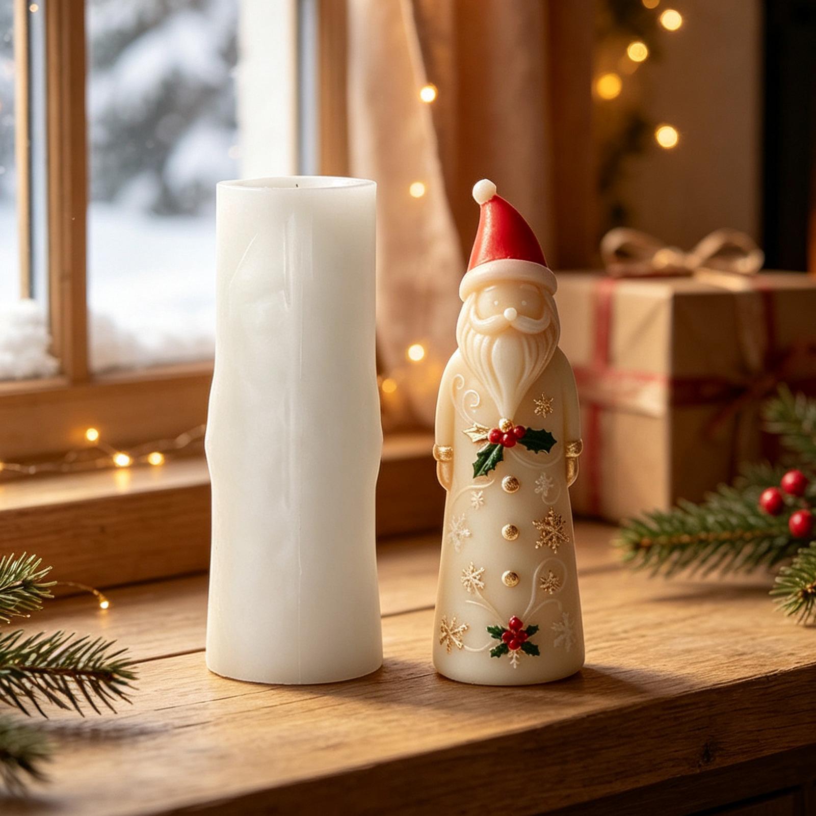 Art And Craft Studio - キャンドル用シリコン型、3Dクリスマスアートクラフト用、エポキシ樹脂用、家庭、学校、寮、スタジオで使えるクリスマスキャンドル型。