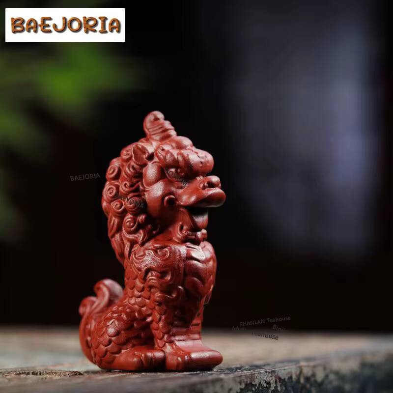 Art Craft Lion - 絶妙なライオンアート紫粘土茶ペット飾り手作り富彫刻茶遊び置物おもちゃ像デスクトップ装飾品工芸品