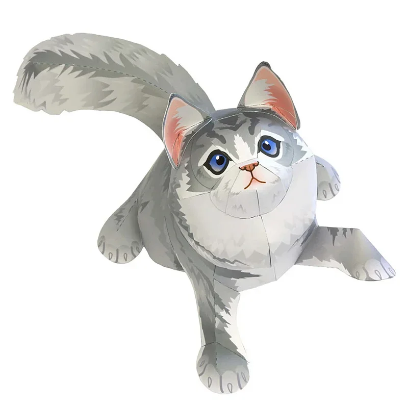Art Craft Cat - メインクーン猫 折り紙アート ミニ キュート 3D ペーパーモデル