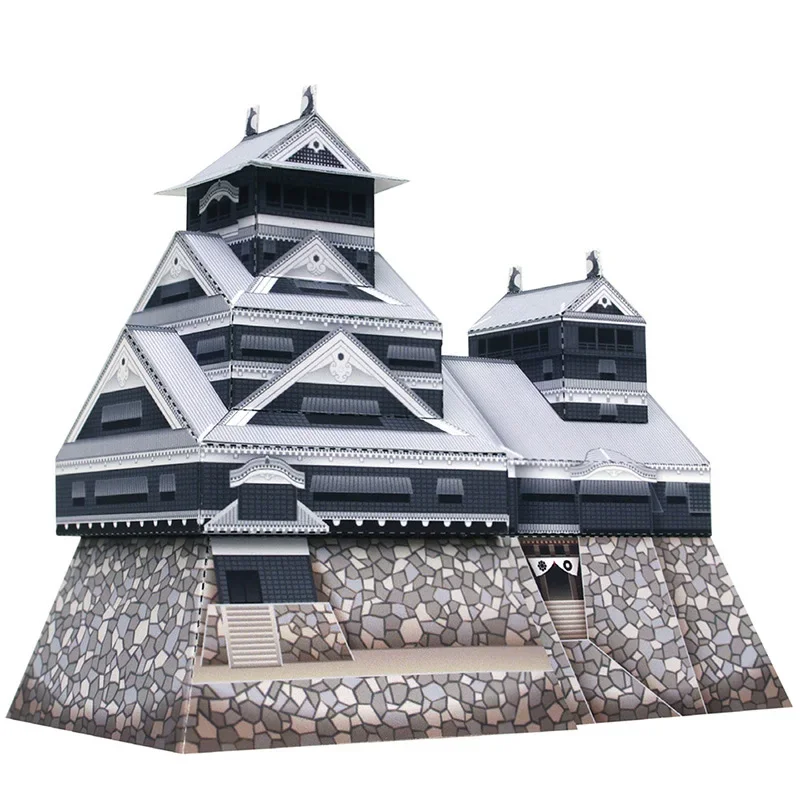 Art Craft Japan - 日本熊本城折りたたみミニ 3D 紙モデルハウスペーパークラフト DIY アート折り紙建物子供大人クラフトおもちゃ QD-136
