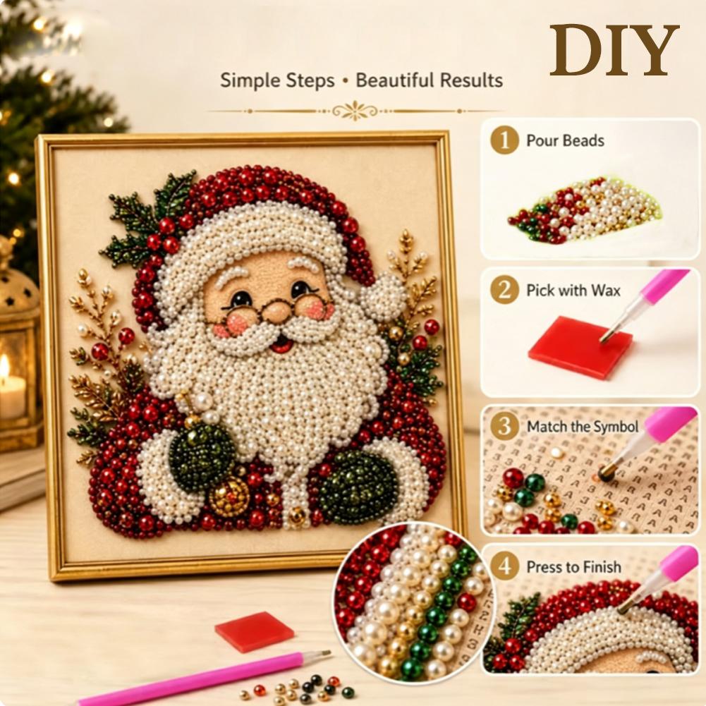 クリスマス サンタクロース パールアート DIYキット 額入 - Art Craft Kits のレビューと価格