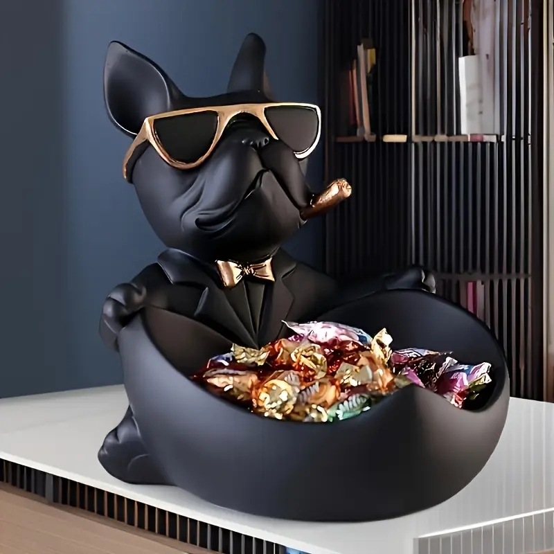 クリエイティブなサングラスをかけたクールな犬の置物、ブルドッ - Art Craft Japan のレビューと価格