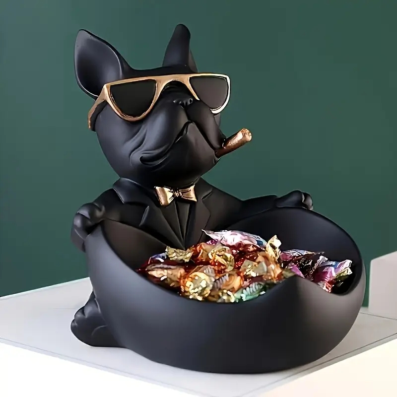 クリエイティブなサングラスをかけたクールな犬の置物、ブルドッ - Art Craft Japan のレビューと価格