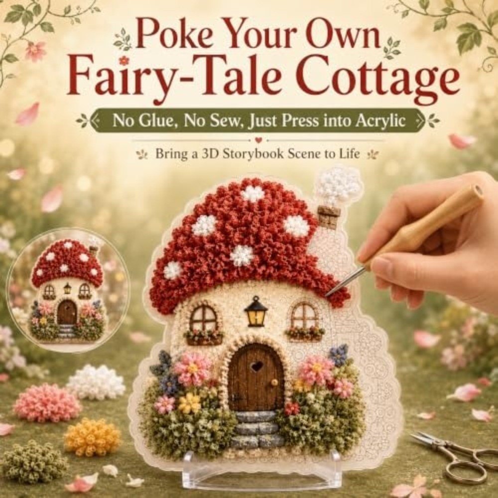 ファンタジーな村の3Dファブリックポケアートキット 3Dテク - Art Craft Village のレビューと価格