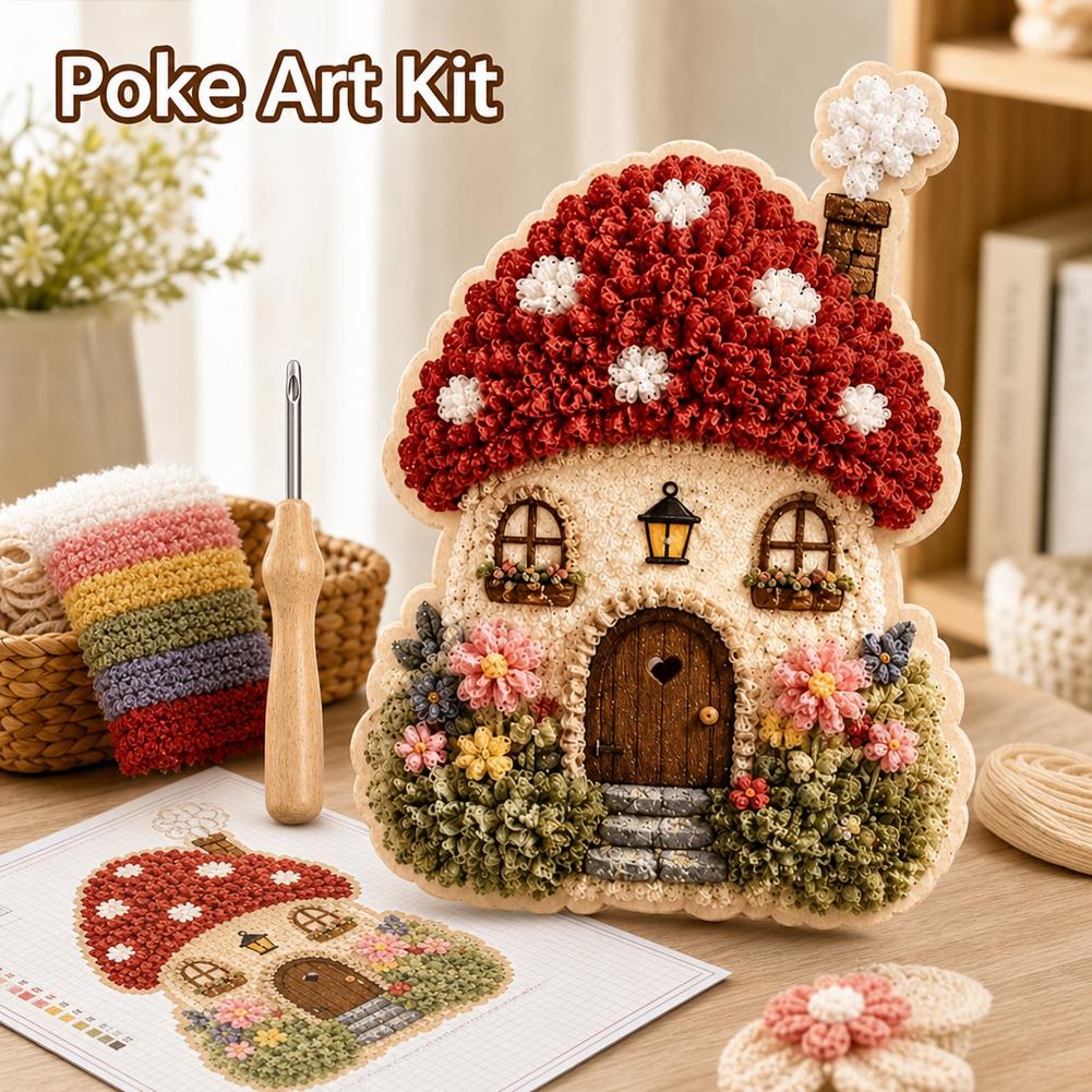 ファンタジーな村の3D布製ポケアートキット マッシュルームコ - Art Craft Village のレビューと価格