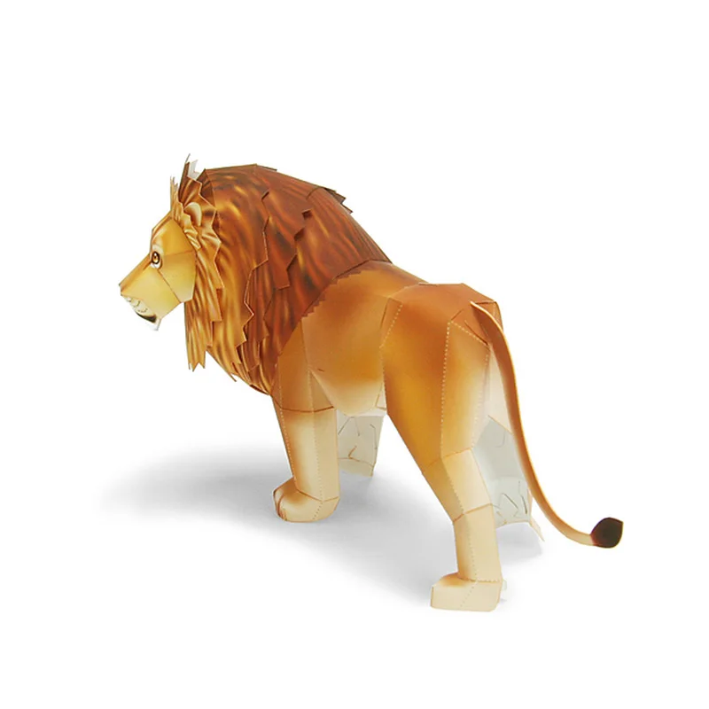 子供と大人のためのペーパーモデルペーパークラフト動物フィギュ - Art Craft Lion のレビューと価格
