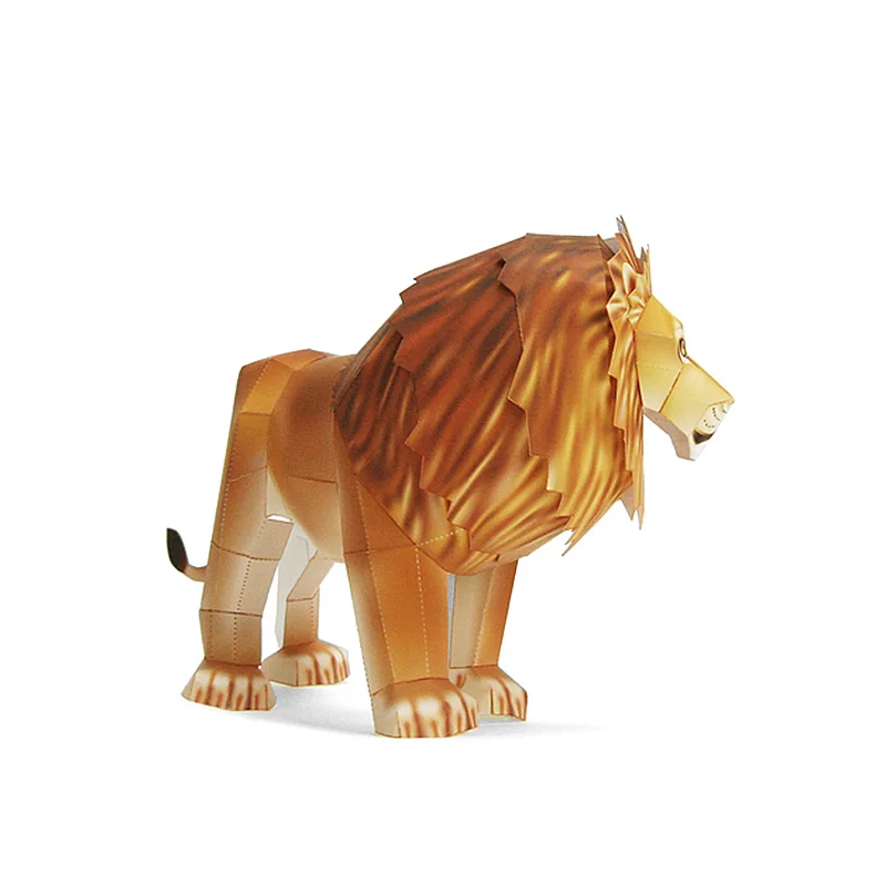 子供と大人のためのペーパーモデルペーパークラフト動物フィギュ - Art Craft Lion のレビューと価格