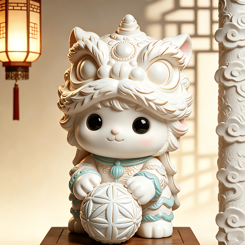 DIYペイントフィギュア 中国獅子舞人形、国潮覚醒獅子 ボー - Art Craft Lion のレビューと価格