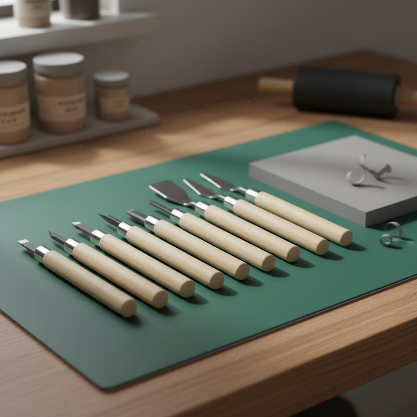 9ピースリノリウム彫刻キット錆びにくいステンレス鋼リノカット - Linocut Carving Tool のレビューと価格