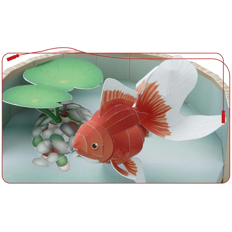 ミニ3D折りたたみ紙モデル、金魚、折り紙アート、ペーパークラ - Art Craft Cardboard のレビューと価格
