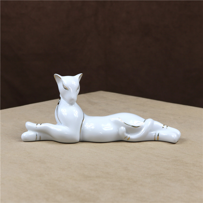 抽象磁器女神バステト猫彫刻古代陶器エジプトピラミッド像マスコ - Art Craft Cat のレビューと価格