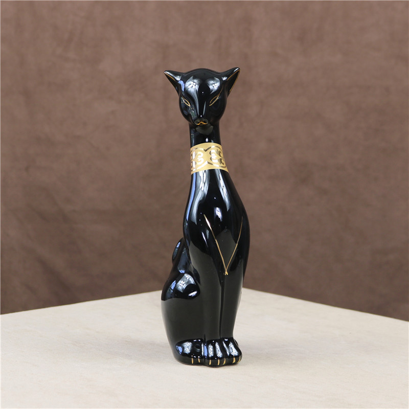抽象磁器女神バステト猫彫刻古代陶器エジプトピラミッド像マスコ - Art Craft Cat のレビューと価格