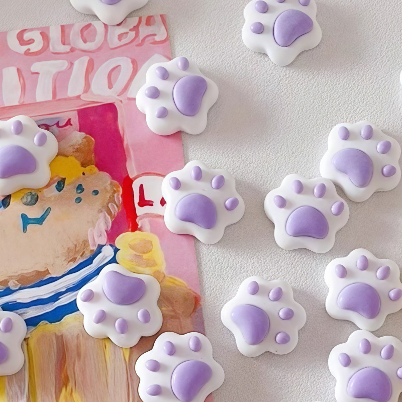 30個入り 可愛い猫の足型ミニアクセサリー レジンチャーム  - Art Craft Cat のレビューと価格