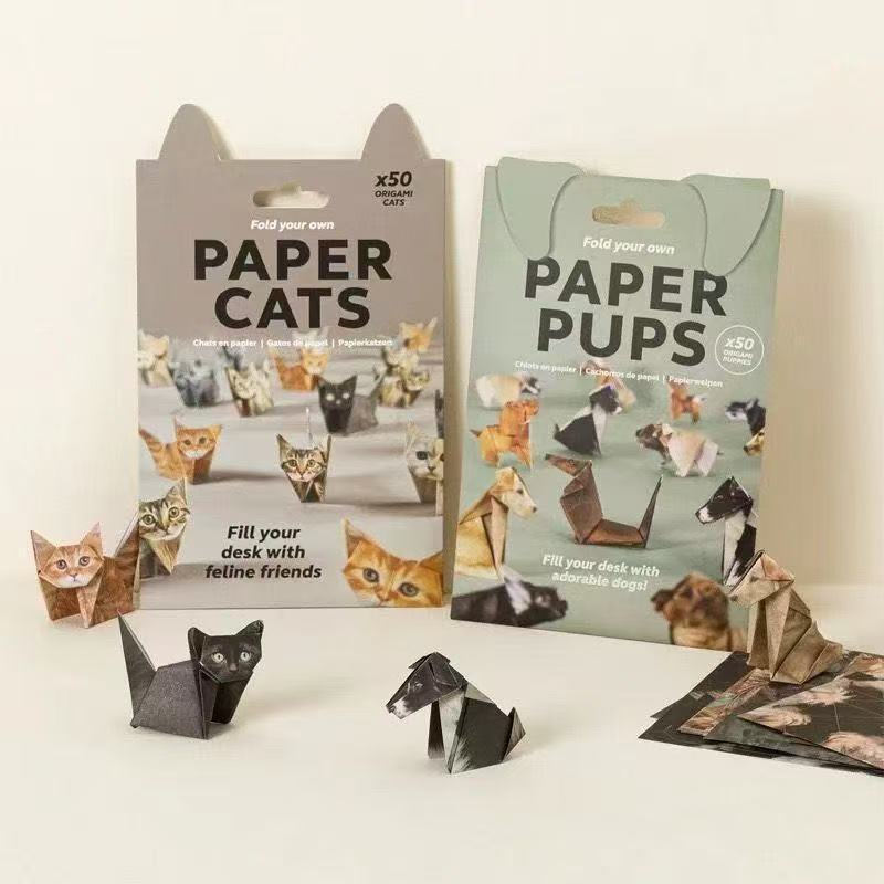 クリエイティブDIYペーパーキャッツ50枚入りDIY折り紙手 - Art Craft Dinosaurs のレビューと価格