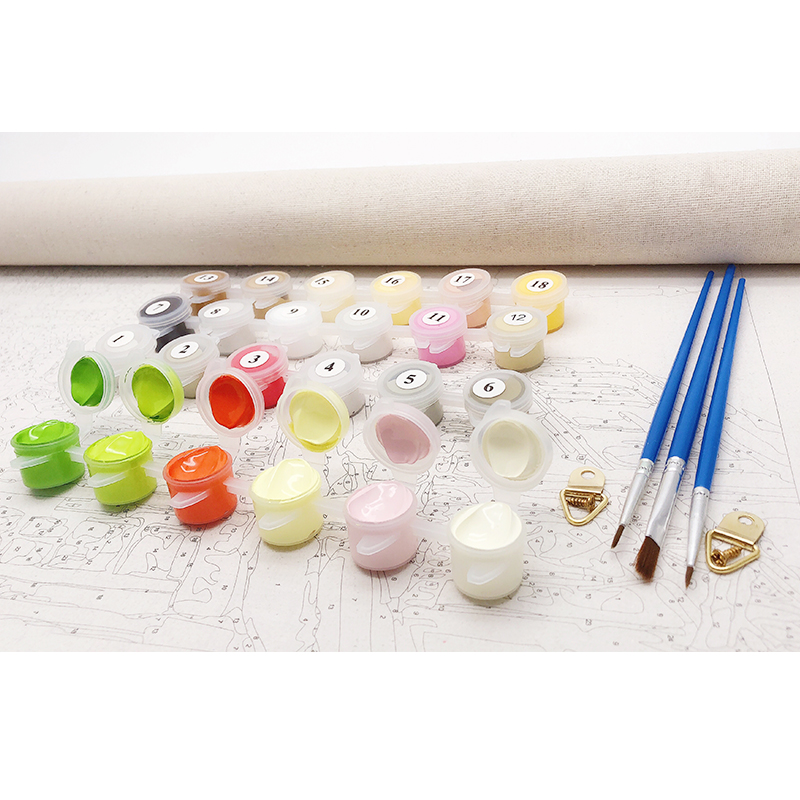 数字によるgatyztory絵画美しい村のDIY工芸品アクリ - Art Craft Village のレビューと価格