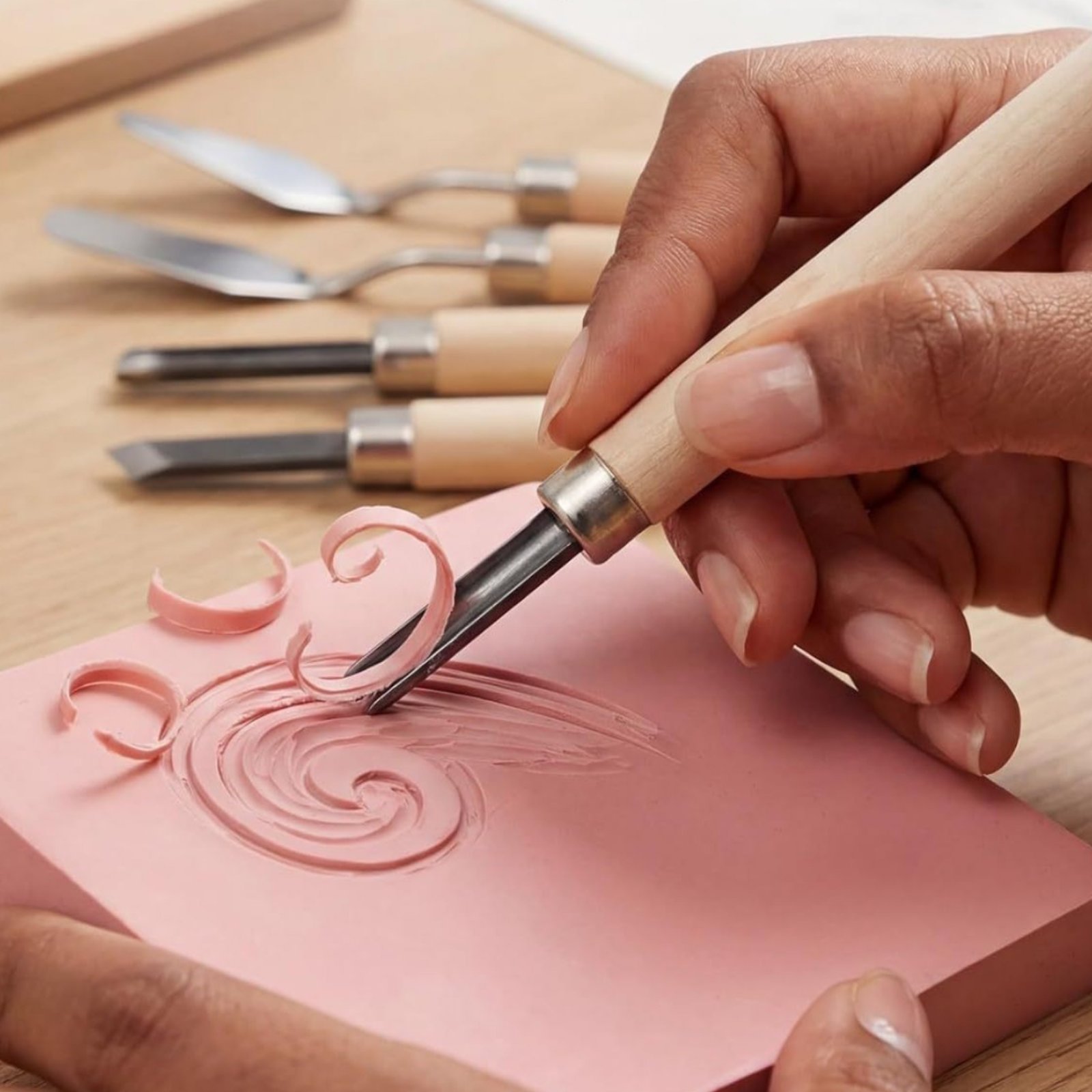 9ピースリノリウム彫刻キット、正確なリノカット版画キット、ブ - Linocut Carving Tool のレビューと価格