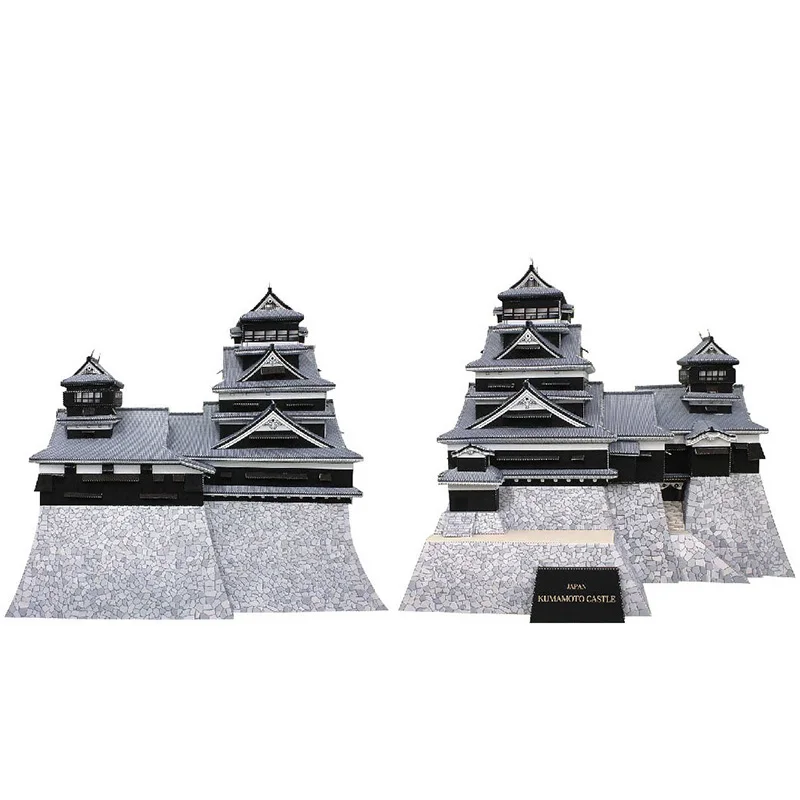 子供と大人のためのミニ日本のクマ本城,3D紙モデル,DIY, - Art Craft Japan のレビューと価格