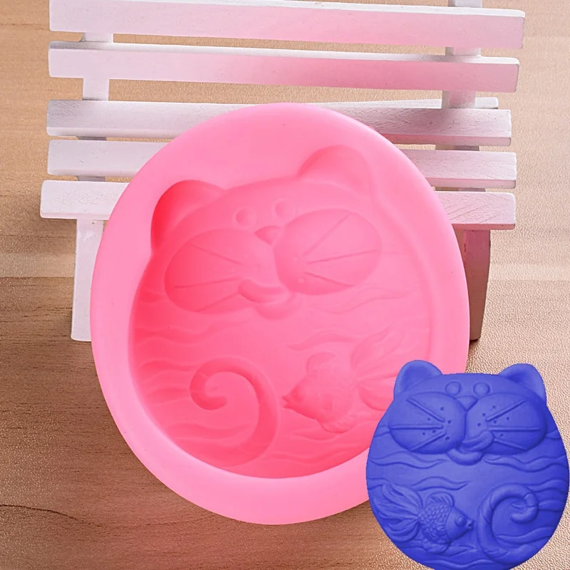 焦げ付き防止シリコン3D石鹸型,手作りキャンドル,猫と魚の工 - Art Craft Cat のレビューと価格