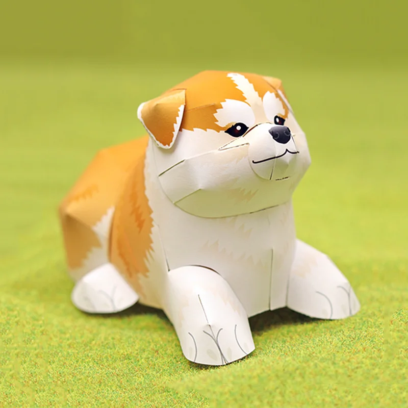 アキタ折りたたみ柴犬紙、手作り折り紙アート、ミニかわいい3D - Art Craft Cardboard のレビューと価格