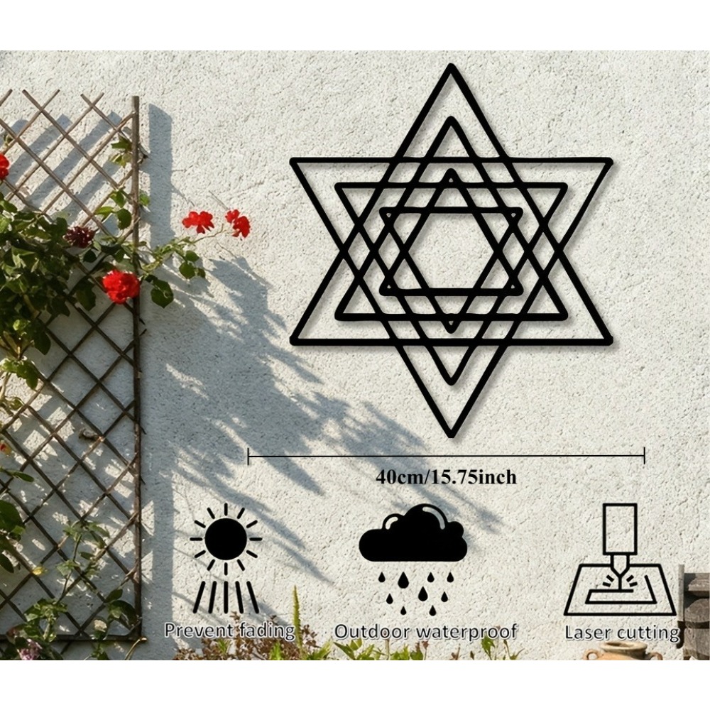 CIFBUY メタルウォールアート アイアンスターオブデイビ - Art & Craft Village Pondicherry のレビューと価格