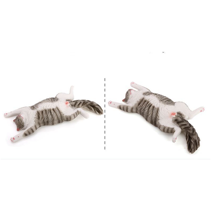 クリエイティブ睡眠猫置物横たわるポーズ子猫像ホームデスクトッ - Art Craft Cat のレビューと価格
