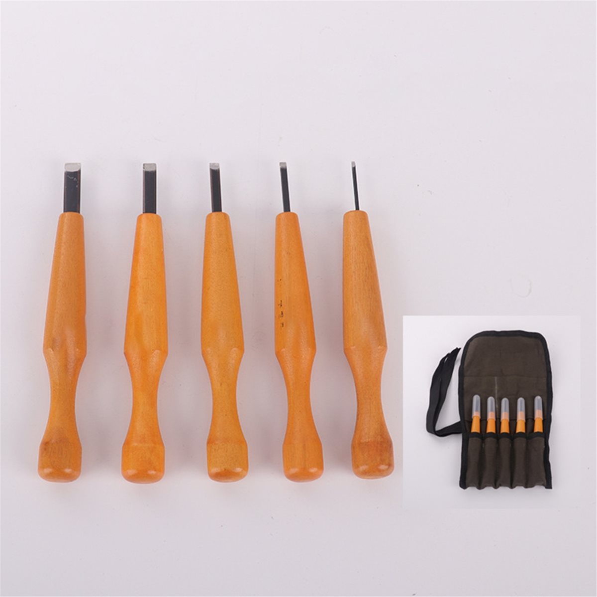 5個セット リノカット木版彫刻用ツールセット 木製+金属製 - Linocut Carving Tool のレビューと価格