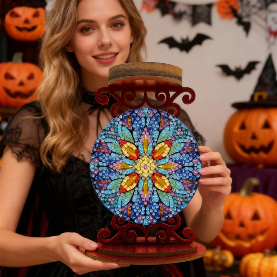 花の形をしたキャンドルホルダー、ハロウィーンのギフト、ダイヤ - Art Craft Kits のレビューと価格