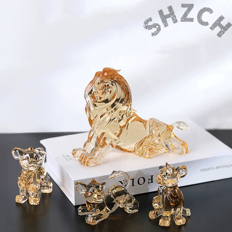 小さなライオンの彫刻オーナメント、透明アクリル工芸品、ライオ - Art Craft Lion のレビューと価格