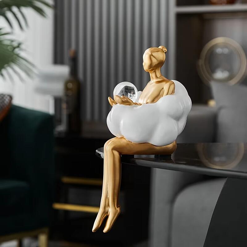 北欧クラウドドレスガール像樹脂置物工芸品バレエスタジオホーム - Art And Craft Studio のレビューと価格