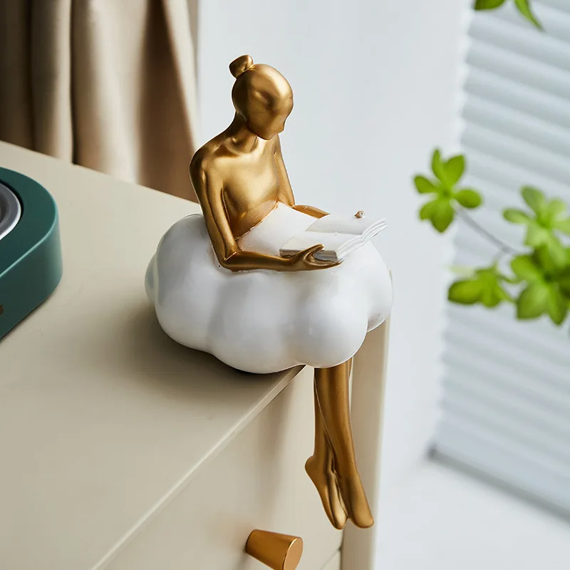 北欧クラウドドレスガール像樹脂置物工芸品バレエスタジオホーム - Art And Craft Studio のレビューと価格
