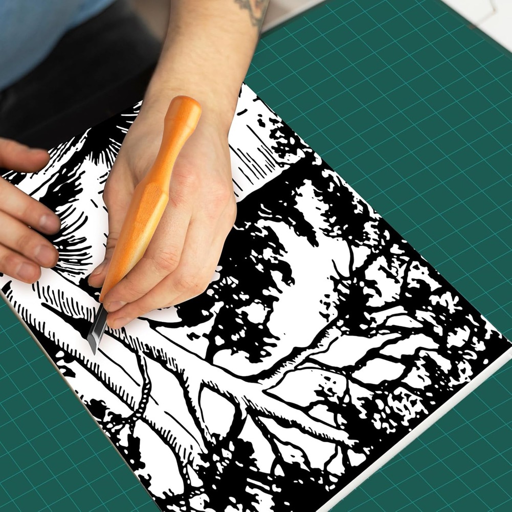 5個入り リノカット彫刻ツールセット 木彫りナイフ チゼル  - Linocut Carving Tool のレビューと価格