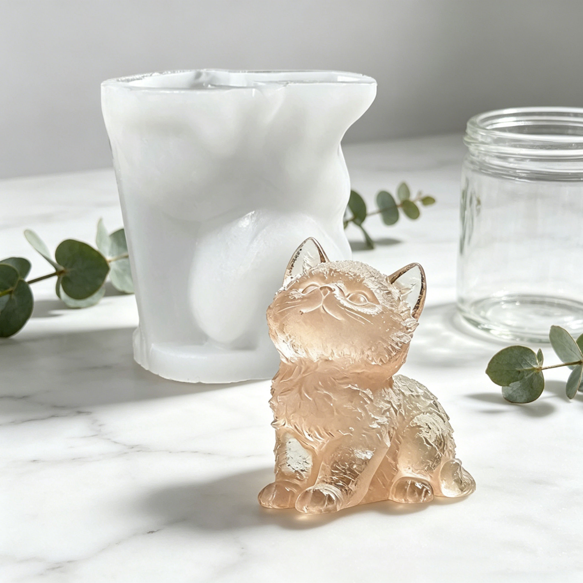 3D 動物キャンドルシリコンモールド DIY 猫犬型アロマセ - Art Craft Cat のレビューと価格
