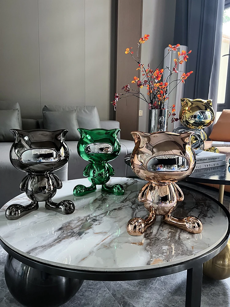 北欧アート家の装飾招き猫像クリエイティブホームアクセサリー彫 - Art Craft Cat のレビューと価格