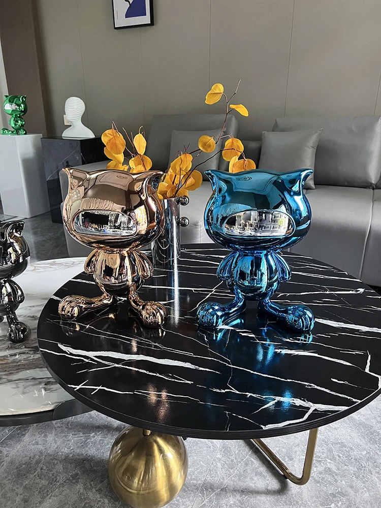 北欧アート家の装飾招き猫像クリエイティブホームアクセサリー彫 - Art Craft Cat のレビューと価格