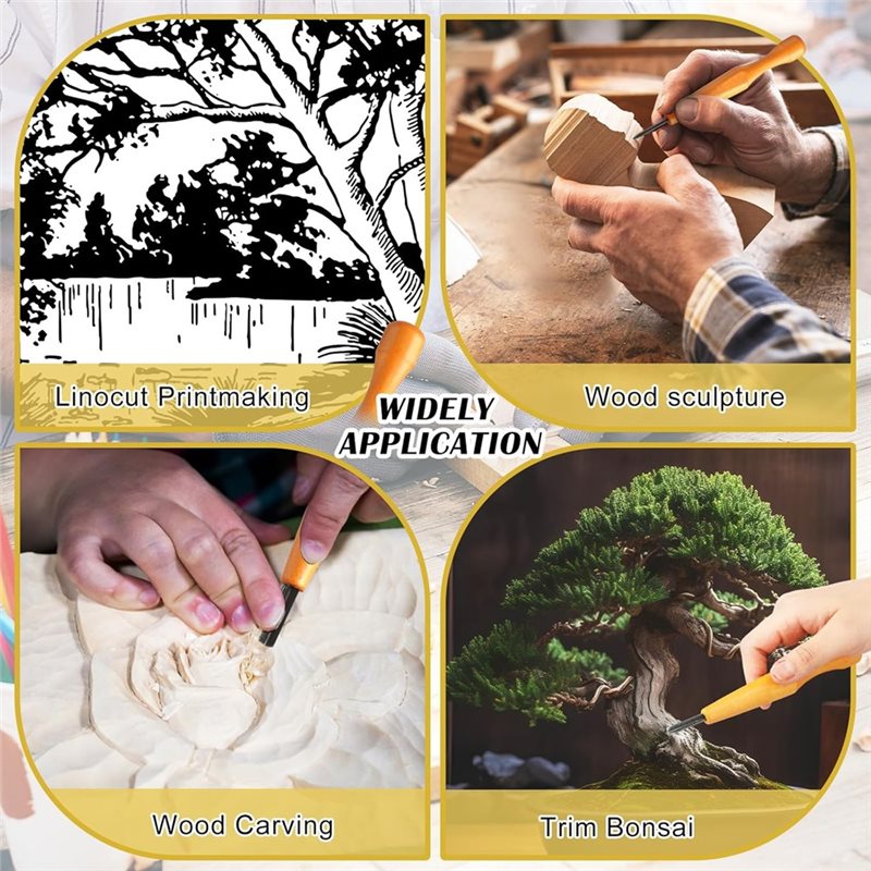 AEA9-5個入り彫刻ツールセット - 三角形のリノリウム＆ - Linocut Carving Tool のレビューと価格