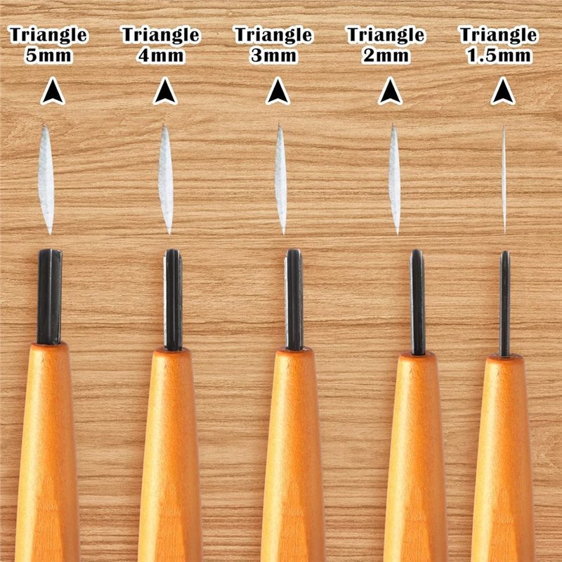 AEA9-5個入り彫刻ツールセット - 三角形のリノリウム＆ - Linocut Carving Tool のレビューと価格