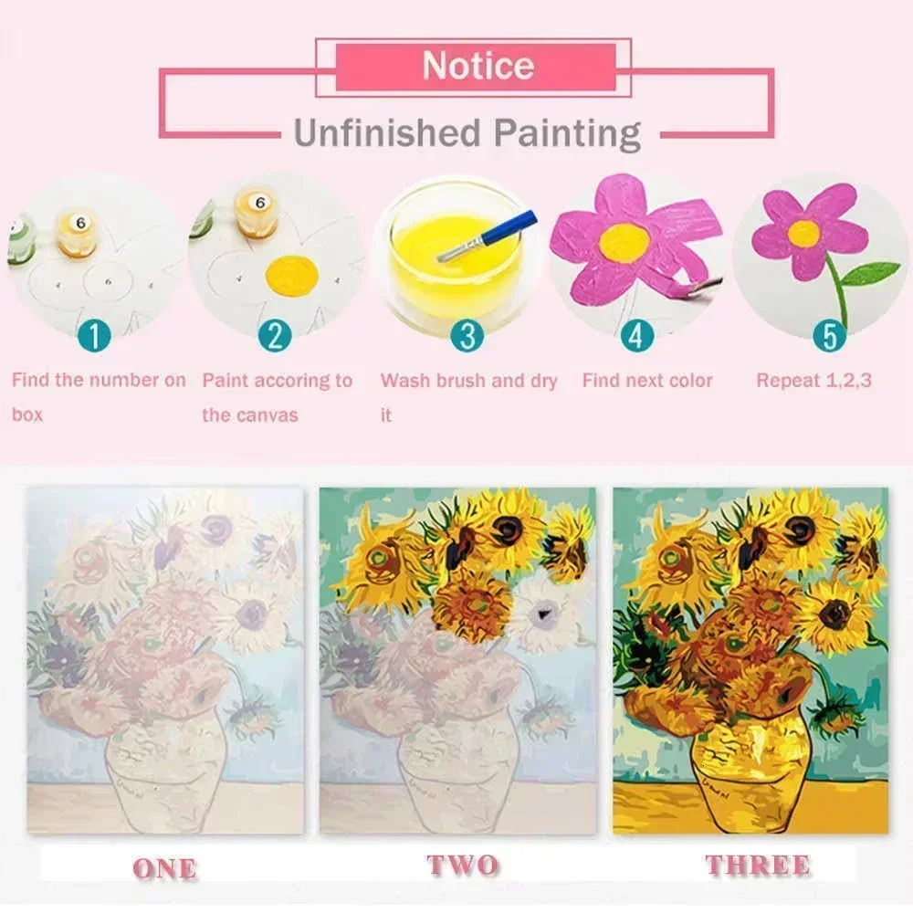 数字で描く村の絵画 手作りアート DIYギフト 風景画 キャ - Art Craft Village のレビューと価格