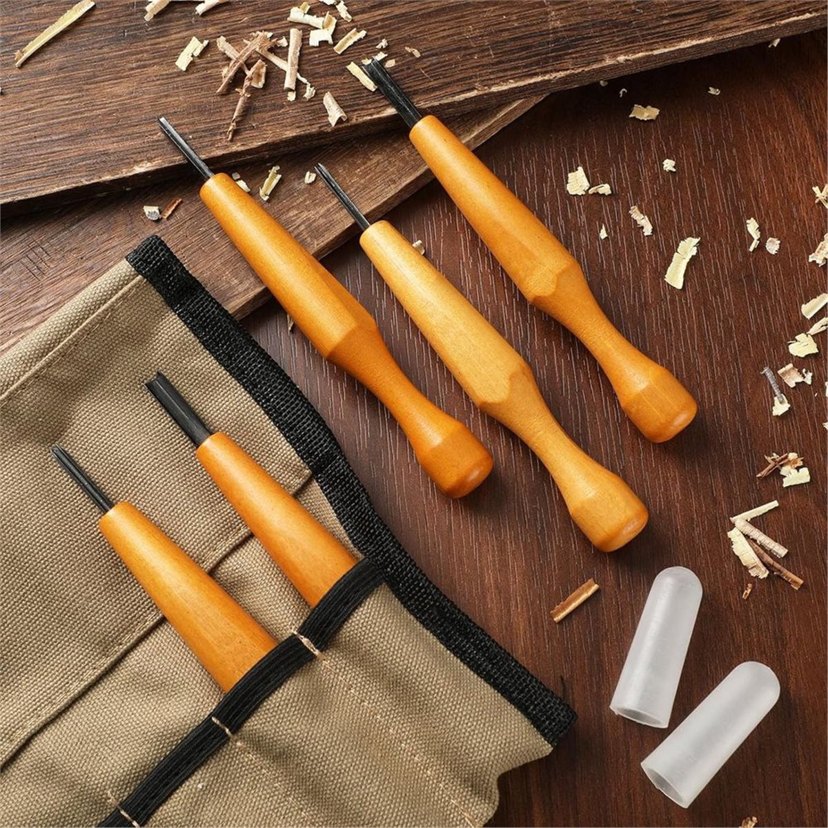 5個の彫刻ツールセット - 三角形のリノリウム＆木彫りナイフ - Linocut Carving Tool のレビューと価格