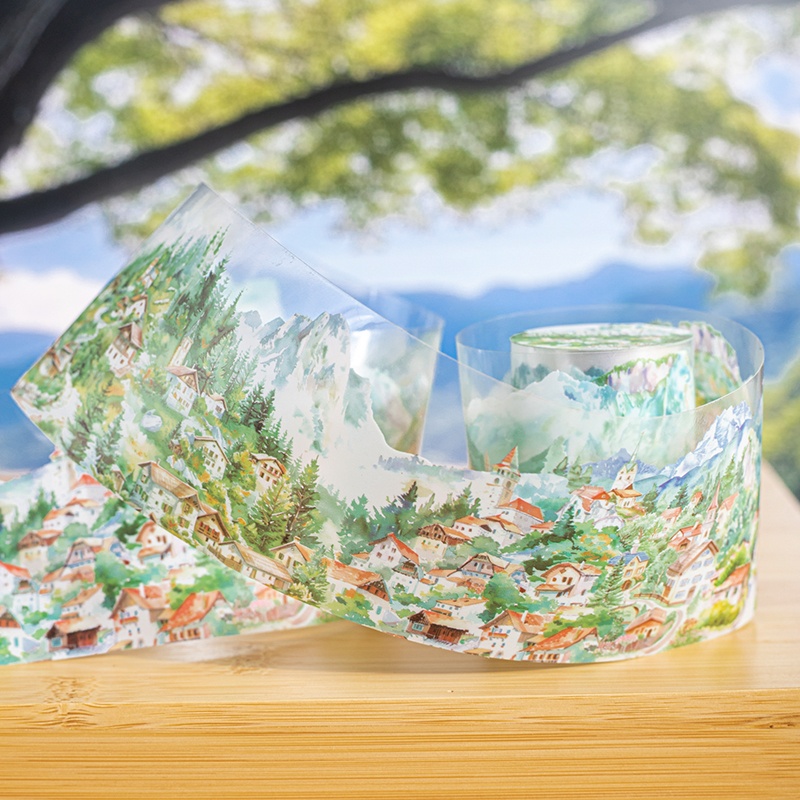 6巻セット 6cm×200cm ヴィレッジテーマPETテープ - Art Craft Village のレビューと価格