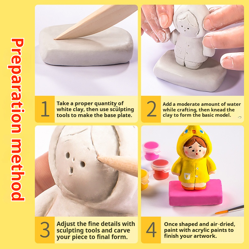 250g/500g/1000gの柔らかい、型抜き不要の焼き石 - Art Craft Clay のレビューと価格