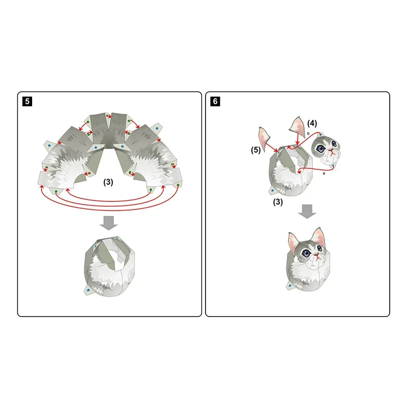 メインクーン猫 折り紙アート ミニ キュート 3D ペーパー - Art Craft Cat のレビューと価格