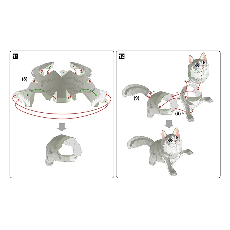 メインクーン猫 折り紙アート ミニ キュート 3D ペーパー - Art Craft Cat のレビューと価格