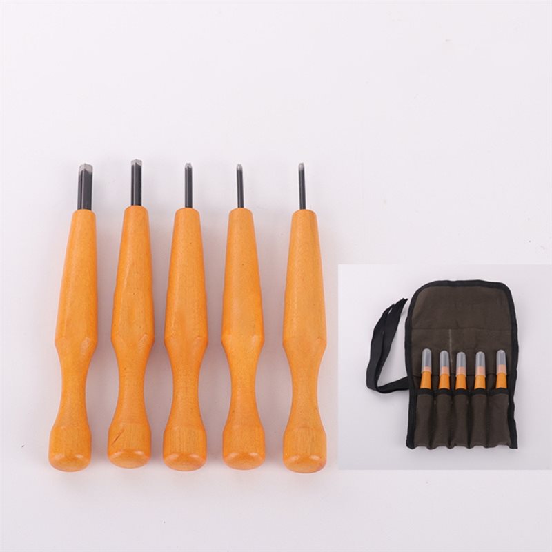 ホットセール-三角形リノリウム木彫りツールセット-5ピースチ - Linocut Carving Tool のレビューと価格